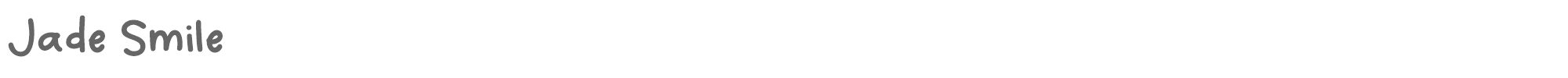 Sample characters Jade Smile Font